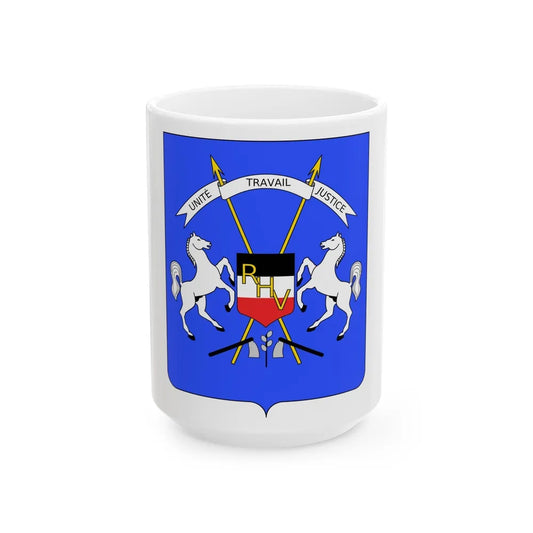 Coat of arms of Upper Volta - White Coffee Mug-15oz-Go Mug Yourself