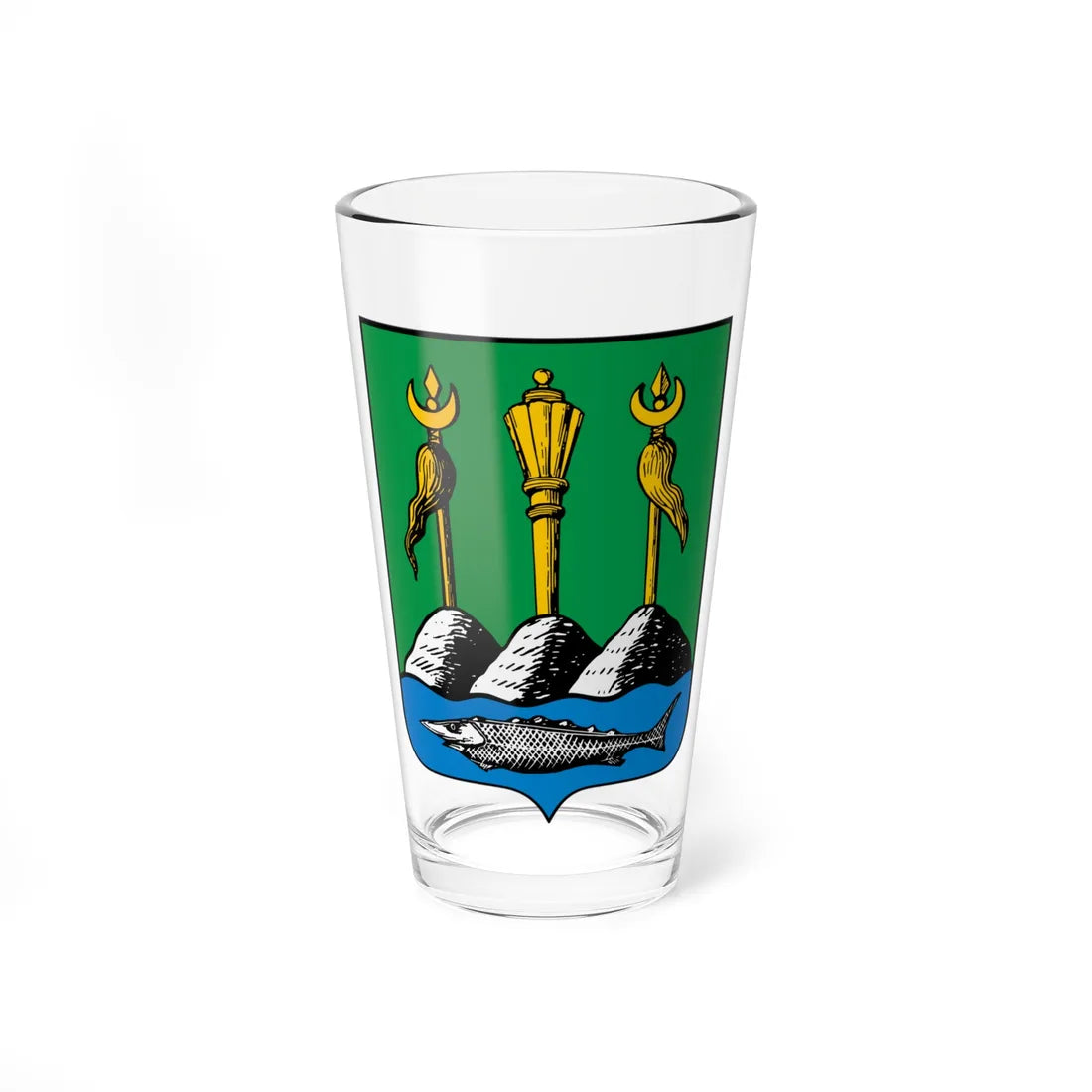 Coat of arms of Uralsk 1878 (Russia) (Coat of Arms) Pint Glass 16oz 16oz - Go Mug Yourself