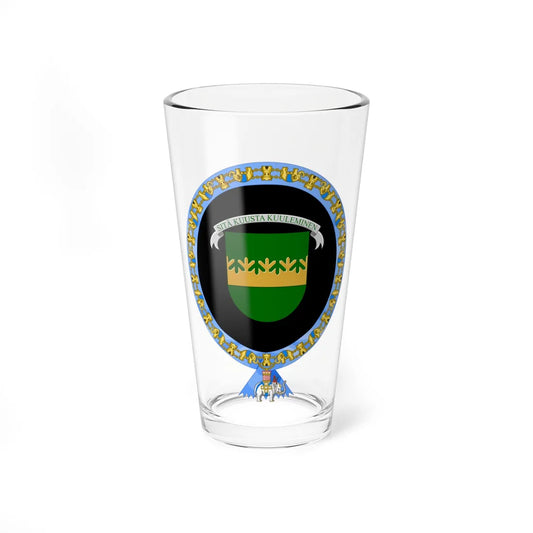 Coat of Arms of Urho Kaleva Kekkonen Order of the Elephant (Denmark) (Coat of Arms) Pint Glass 16oz 16oz - Go Mug Yourself