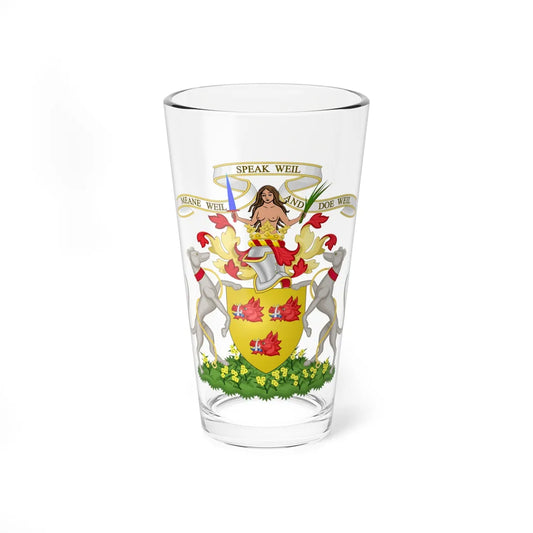 Coat of arms of Urquhart of Urquhart (Scotland) (Coat of Arms) Pint Glass 16oz 16oz - Go Mug Yourself