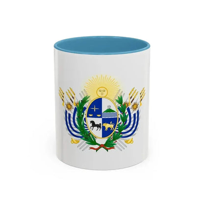 Coat of arms of Uruguay (1829-1908) - Accent Coffee Mug 11oz Light Blue - Go Mug Yourself