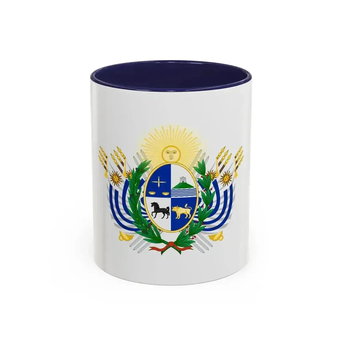 Coat of arms of Uruguay (1829-1908) - Accent Coffee Mug 11oz Navy - Go Mug Yourself