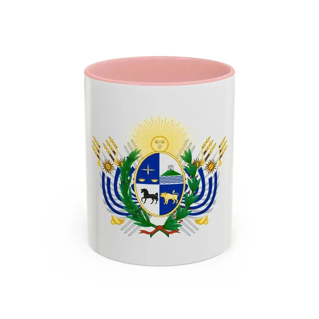 Coat of arms of Uruguay (1829-1908) - Accent Coffee Mug 11oz Pink - Go Mug Yourself