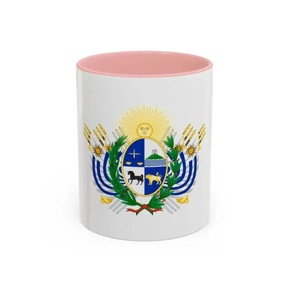 Coat of arms of Uruguay (1829-1908) - Accent Coffee Mug 11oz Pink - Go Mug Yourself