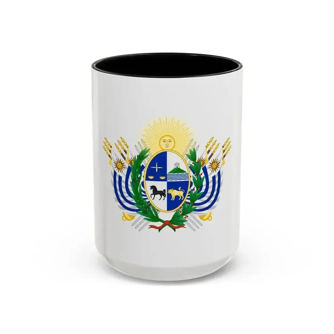 Coat of arms of Uruguay (1829-1908) - Accent Coffee Mug 15oz Black - Go Mug Yourself