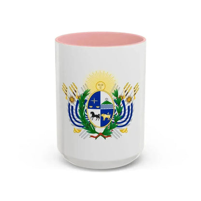 Coat of arms of Uruguay (1829-1908) - Accent Coffee Mug 15oz Pink - Go Mug Yourself