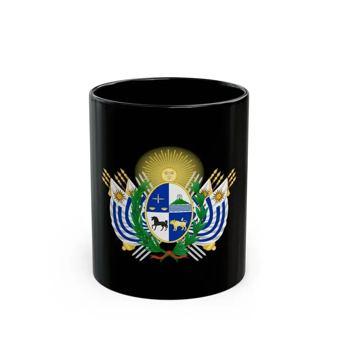 Coat of arms of Uruguay (1829-1908) - Black Coffee Mug 11oz - Go Mug Yourself