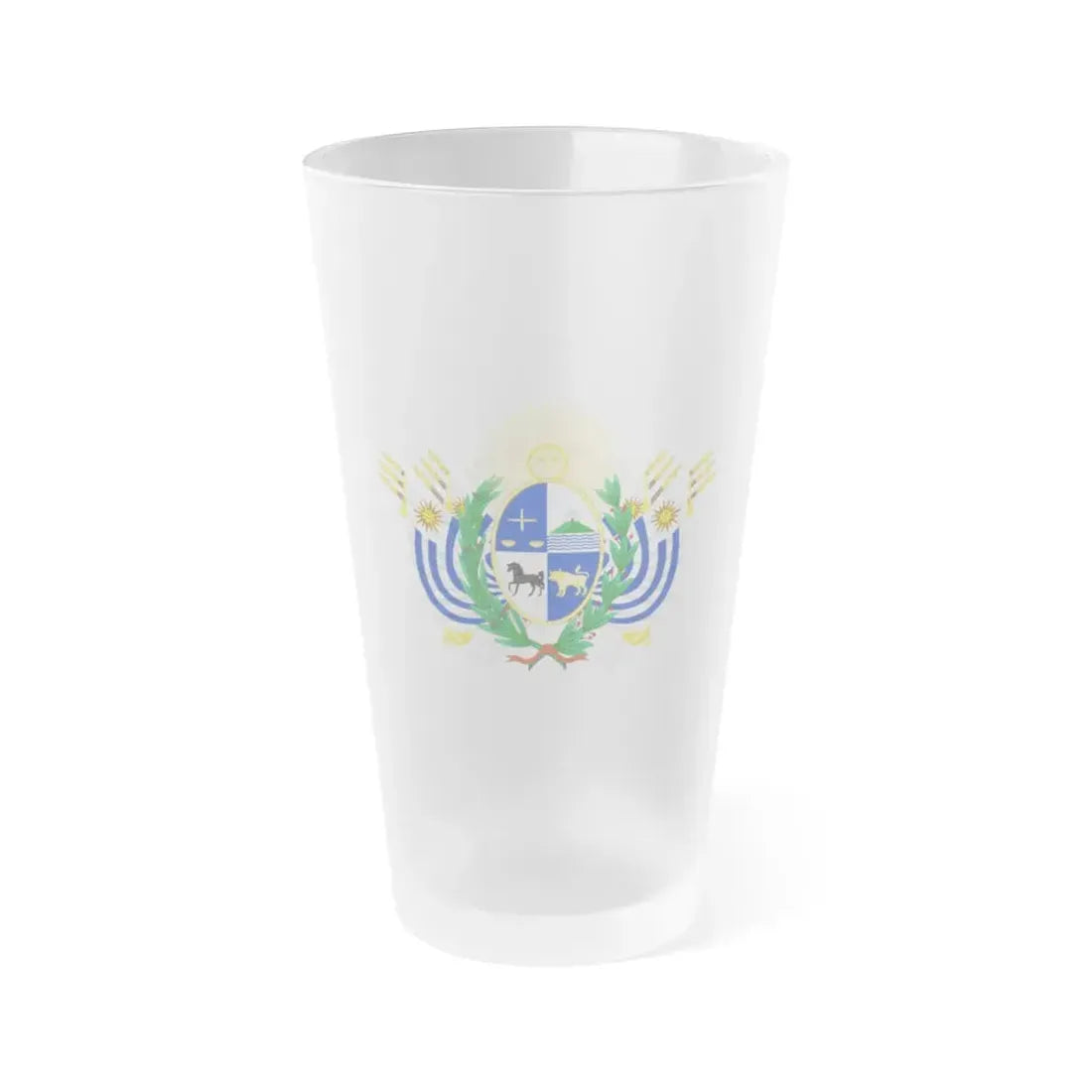 Coat of arms of Uruguay (1829-1908) - Frosted Pint Glass 16oz Default Title - Go Mug Yourself