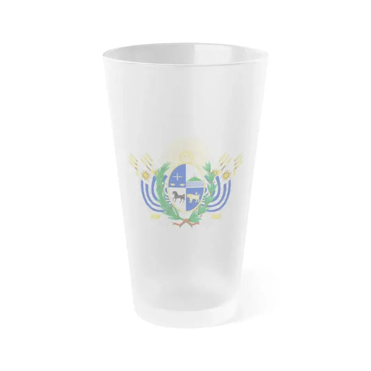 Coat of arms of Uruguay (1829-1908) - Frosted Pint Glass 16oz Default Title - Go Mug Yourself