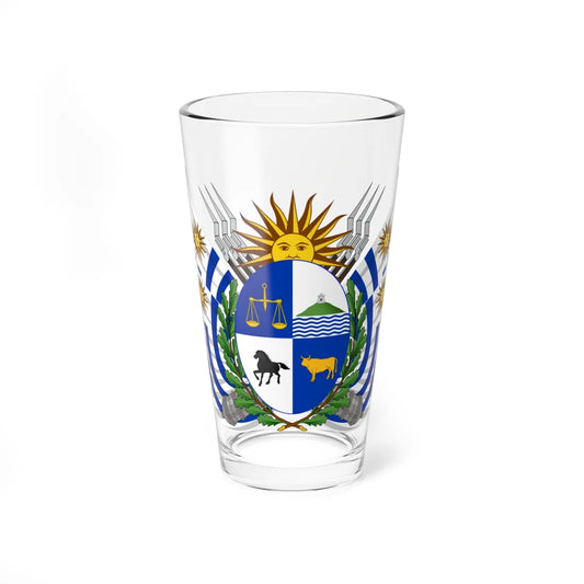 Coat of arms of Uruguay 1829-1908 (Uruguay) (Coat of Arms) Pint Glass 16oz 16oz - Go Mug Yourself
