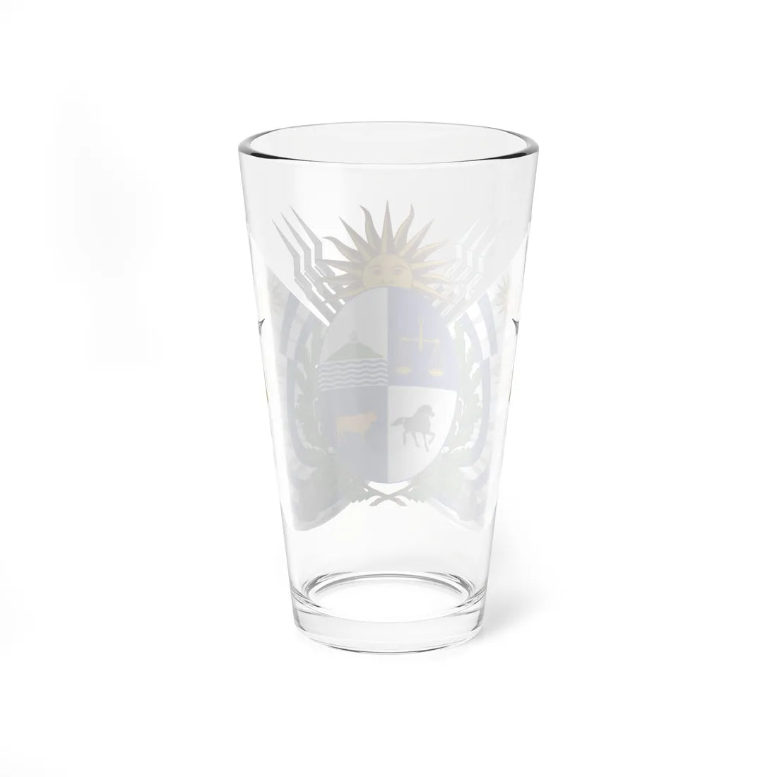 Coat of arms of Uruguay 1829-1908 (Uruguay) (Coat of Arms) Pint Glass 16oz - Go Mug Yourself