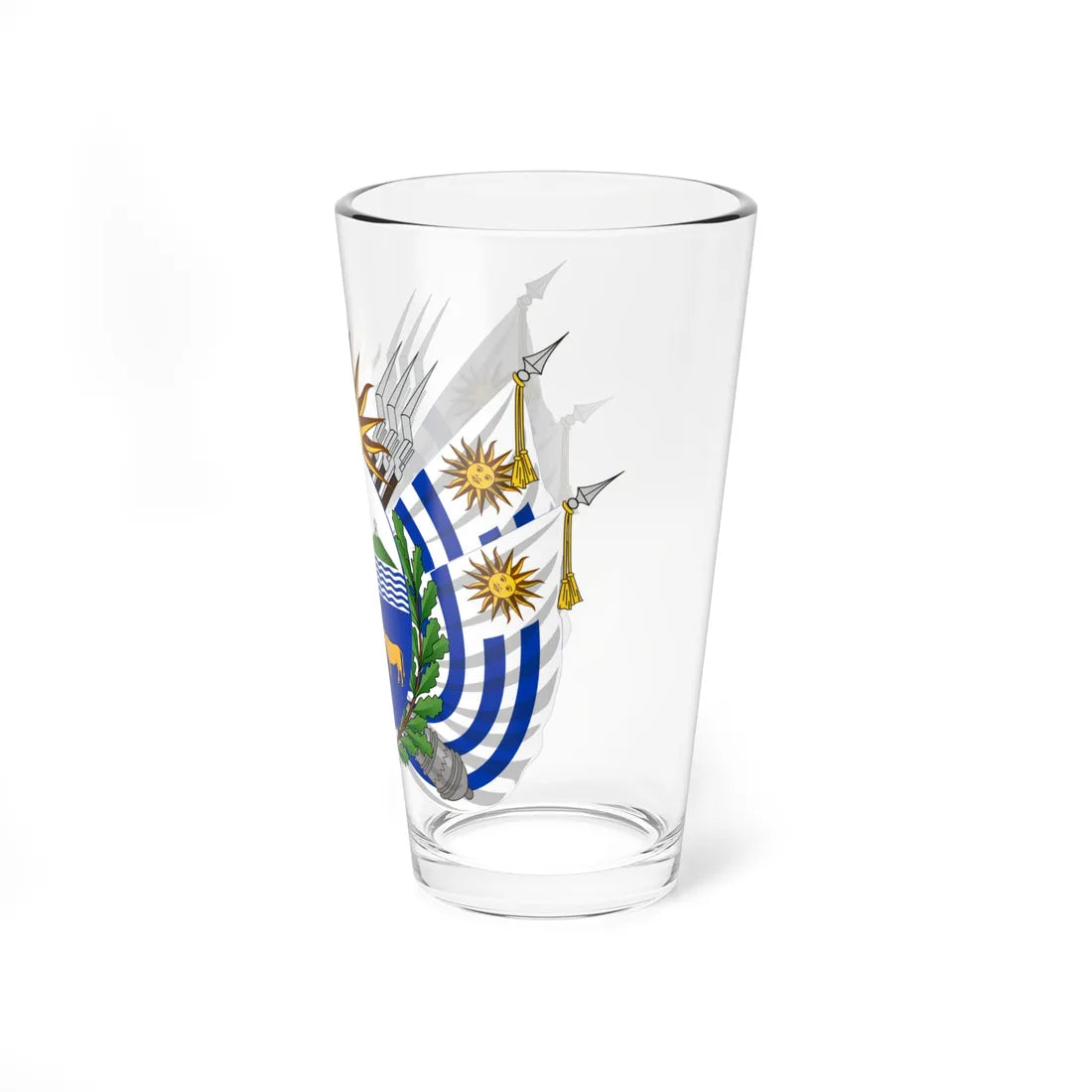 Coat of arms of Uruguay 1829-1908 (Uruguay) (Coat of Arms) Pint Glass 16oz - Go Mug Yourself