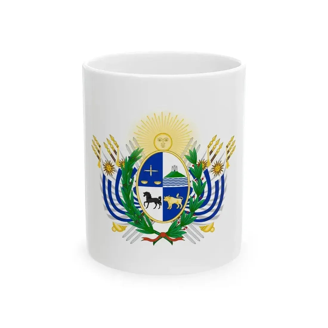 Coat of arms of Uruguay (1829-1908) - White Coffee Mug 11oz - Go Mug Yourself