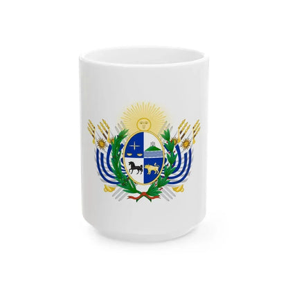 Coat of arms of Uruguay (1829-1908) - White Coffee Mug 15oz - Go Mug Yourself