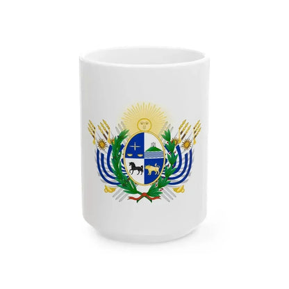 Coat of arms of Uruguay (1829-1908) - White Coffee Mug 15oz - Go Mug Yourself