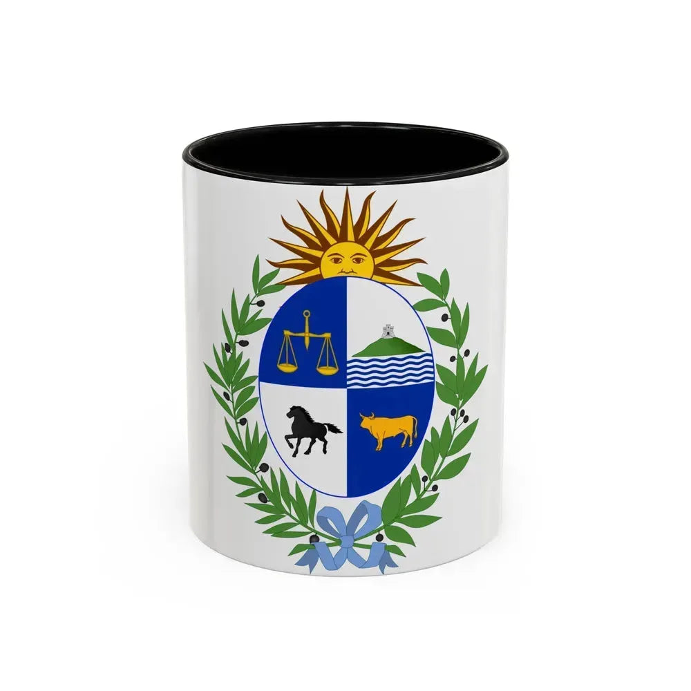 Coat of arms of Uruguay - Accent Coffee Mug 11oz Black - Go Mug Yourself