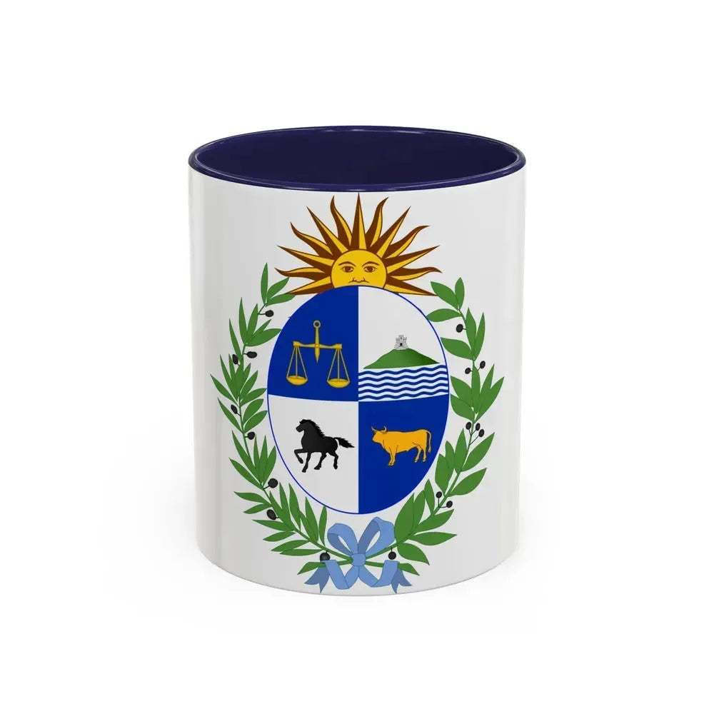 Coat of arms of Uruguay - Accent Coffee Mug 11oz Navy - Go Mug Yourself