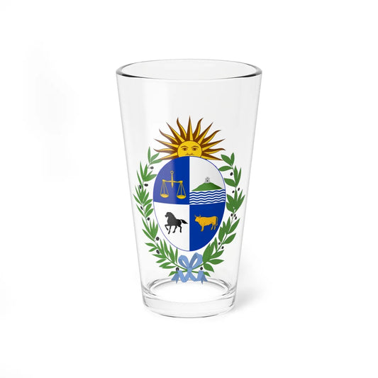 Coat of arms of Uruguay (Uruguay) (Coat of Arms) Pint Glass 16oz 16oz - Go Mug Yourself
