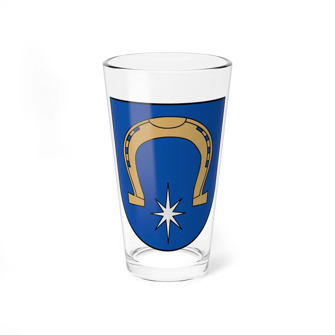 Coat of arms of Utena Lithuania (Lithuania) (Coat of Arms) Pint Glass 16oz 16oz - Go Mug Yourself
