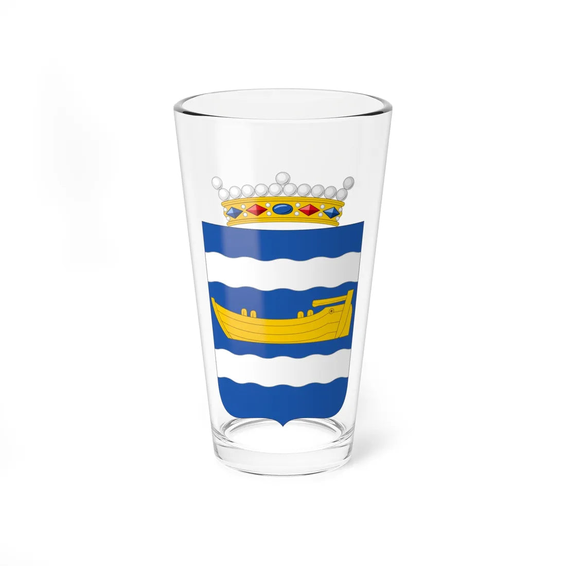 Coat of Arms of Uusimaa Province (Finland) (Coat of Arms) Pint Glass 16oz 16oz - Go Mug Yourself