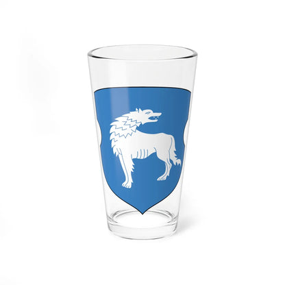 Coat of Arms of Vaŭkavysk Belarus (Belarus) (Coat of Arms) Pint Glass 16oz 16oz - Go Mug Yourself