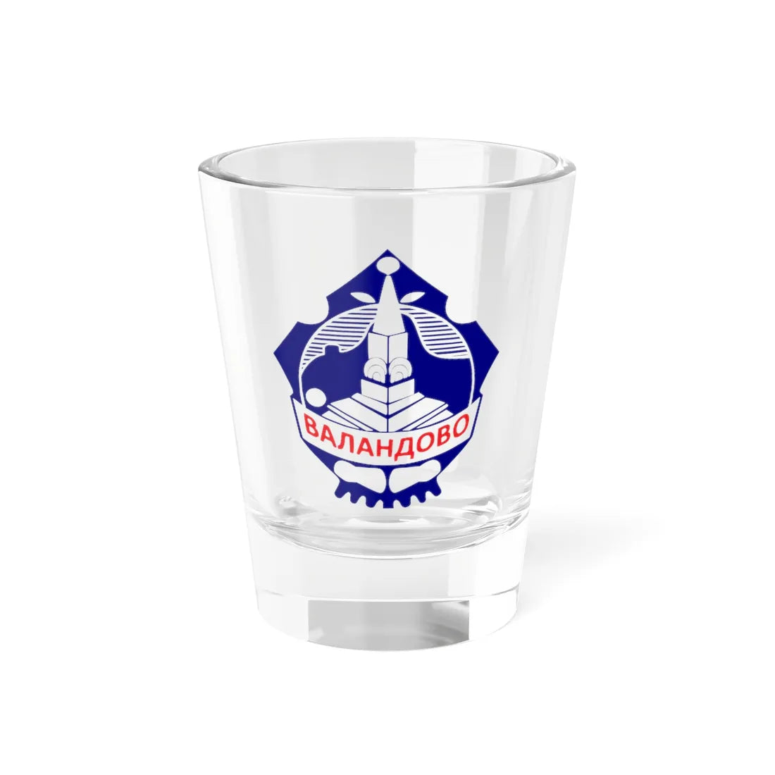 Coat of arms of Valandovo Municipality (North Macedonia) (Coat of Arms) Shot Glass 1.5oz 1.5oz - Go Mug Yourself