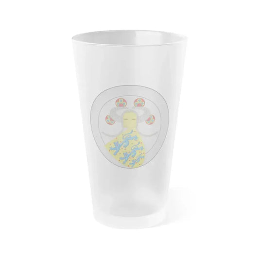 Coat of arms of Valdemar IV of Denmark - Frosted Pint Glass 16oz 16oz Frosted - Go Mug Yourself