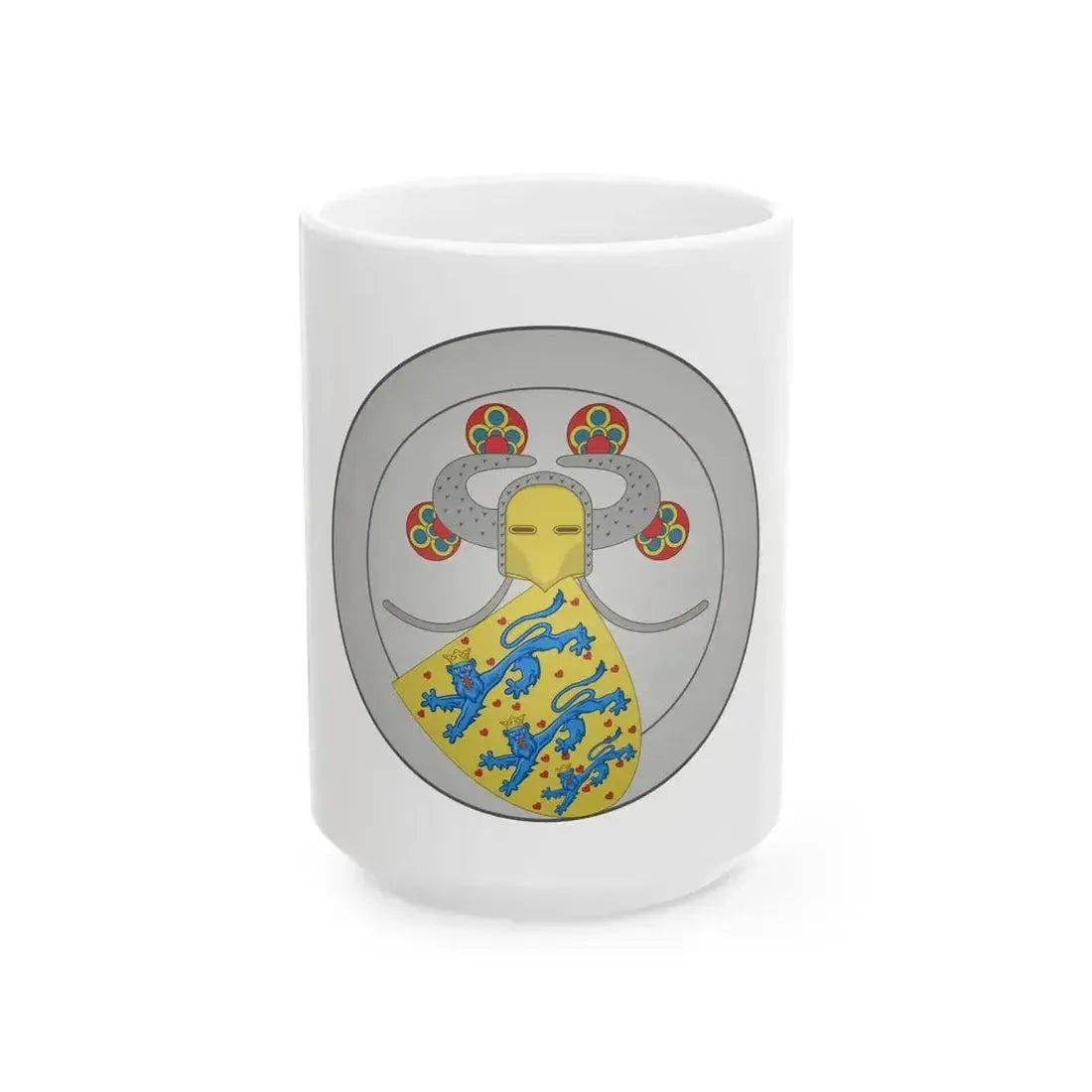 Coat of arms of Valdemar IV of Denmark - White Coffee Mug 15oz - Go Mug Yourself