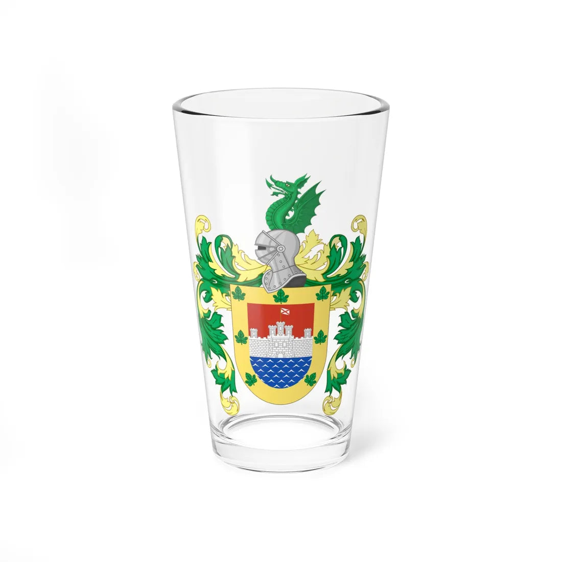 Coat of Arms of Valdivia Chile (Chile) (Coat of Arms) Pint Glass 16oz 16oz - Go Mug Yourself