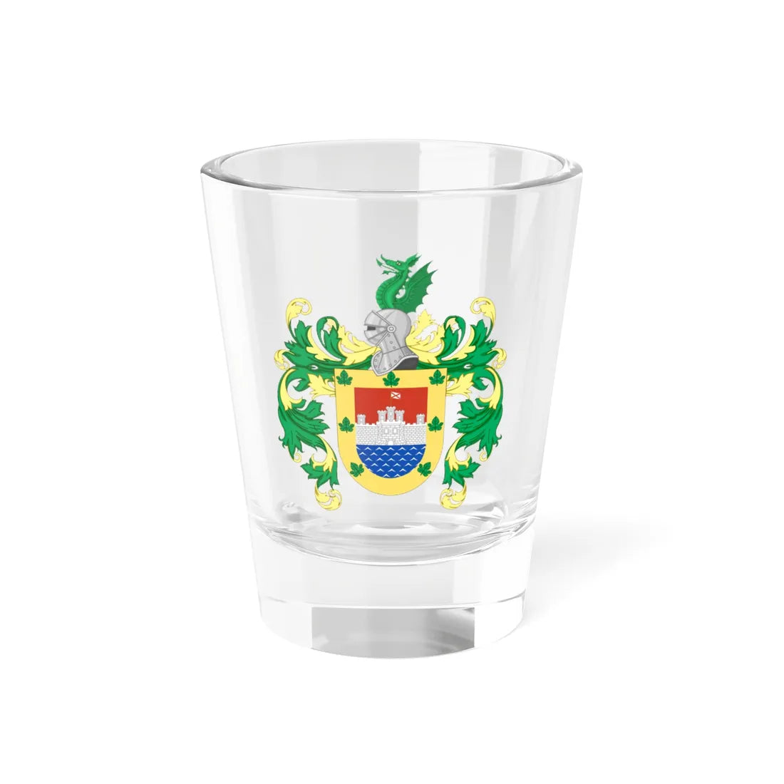 Coat of Arms of Valdivia Chile (Chile) (Coat of Arms) Shot Glass 1.5oz 1.5oz - Go Mug Yourself