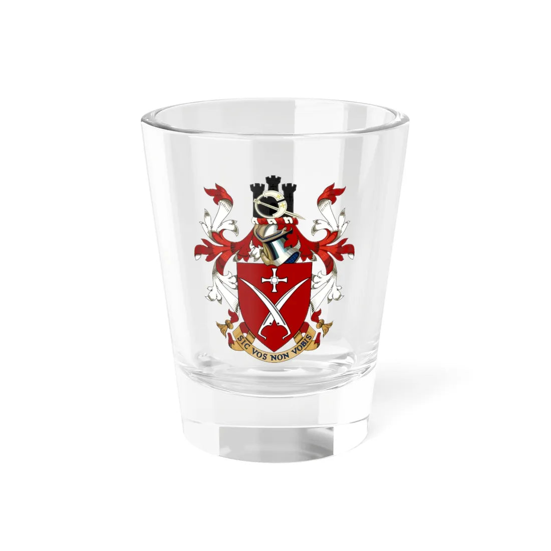 Coat of Arms of Van Mildert College Durham University (England) (Coat of Arms) Shot Glass 1.5oz 1.5oz - Go Mug Yourself
