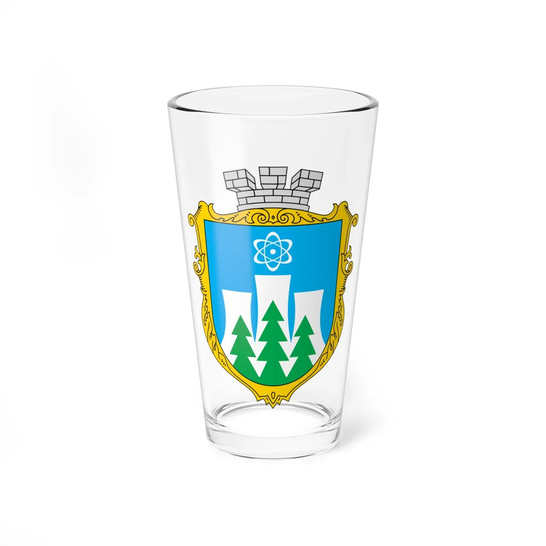Coat of arms of Varash (Ukraine) (Coat of Arms) Pint Glass 16oz 16oz - Go Mug Yourself