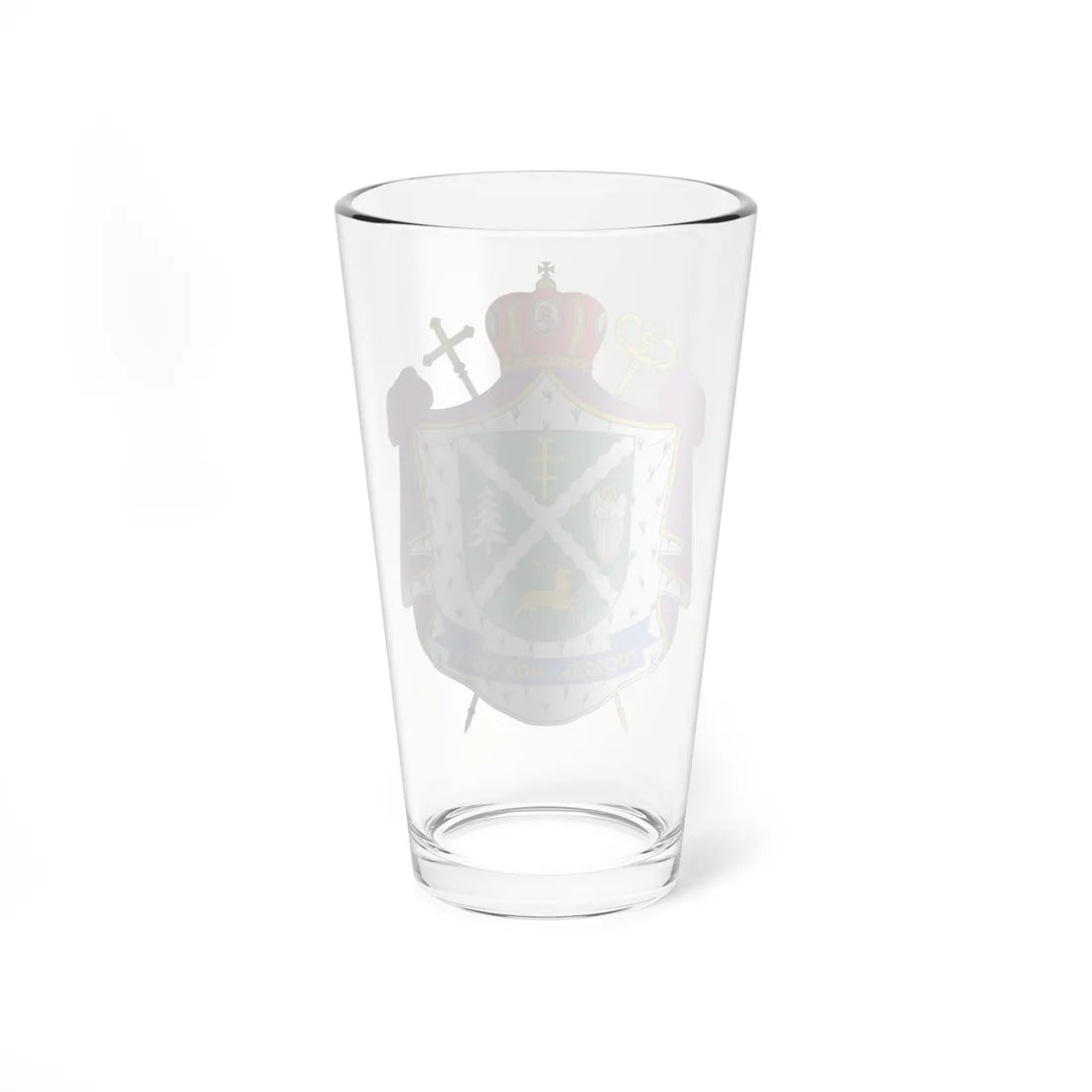 Coat of arms of Vasyl Ivasiuk (Ukraine) (Coat of Arms) Pint Glass 16oz - Go Mug Yourself