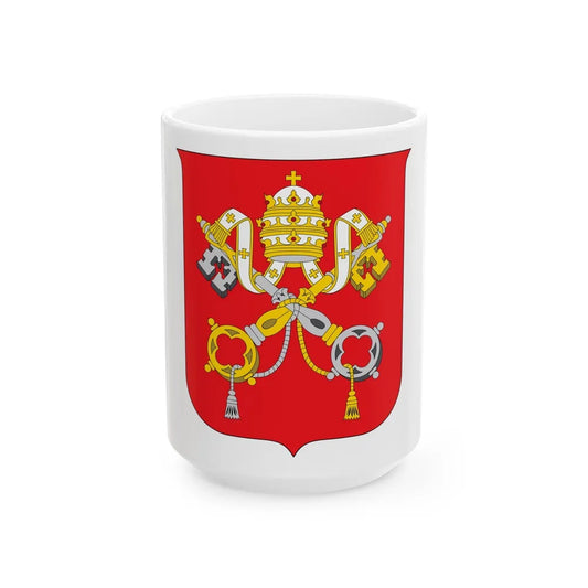 Coat of arms of Vatican City State - White Coffee Mug-15oz-Go Mug Yourself