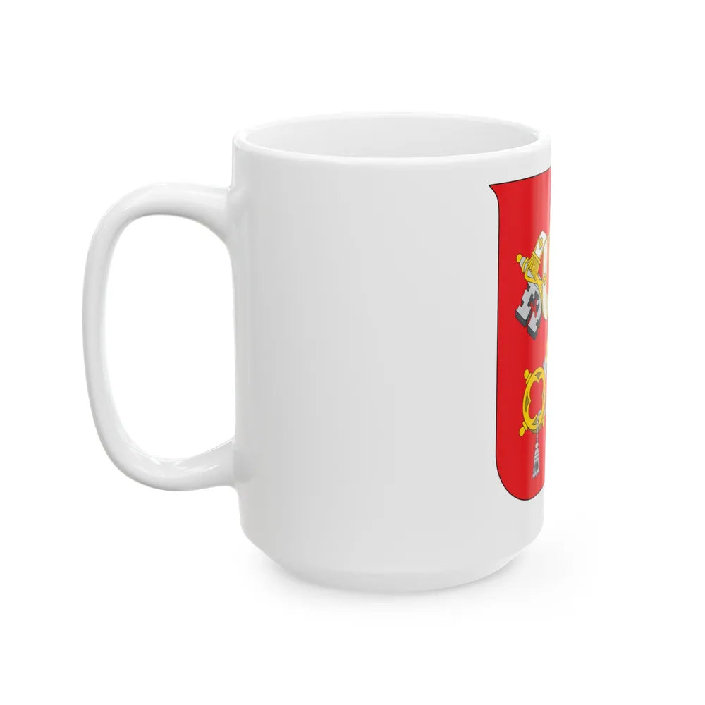 Coat of arms of Vatican City State - White Coffee Mug-Go Mug Yourself