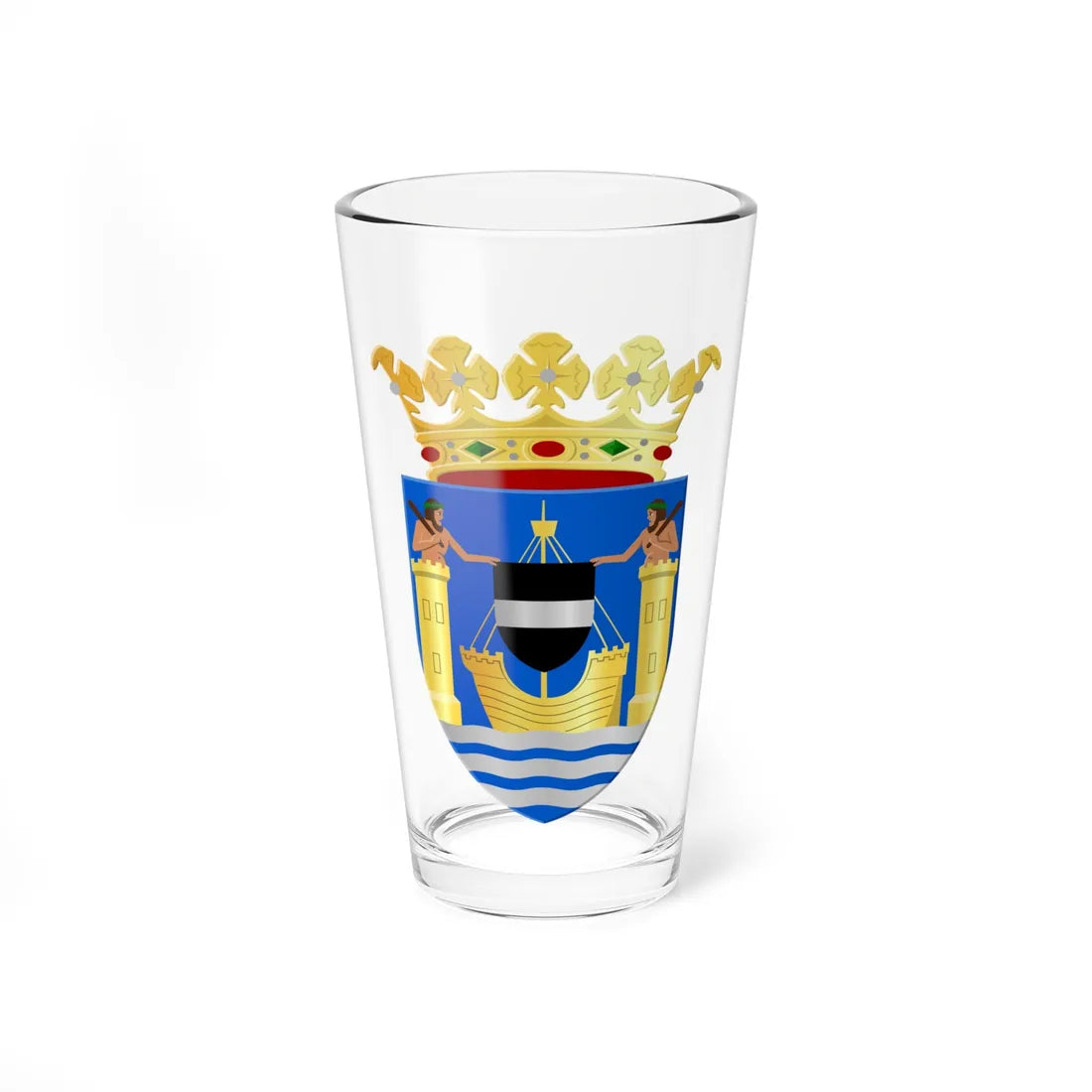 Coat of arms of Veere (Netherlands) (Coat of Arms) Pint Glass 16oz 16oz - Go Mug Yourself