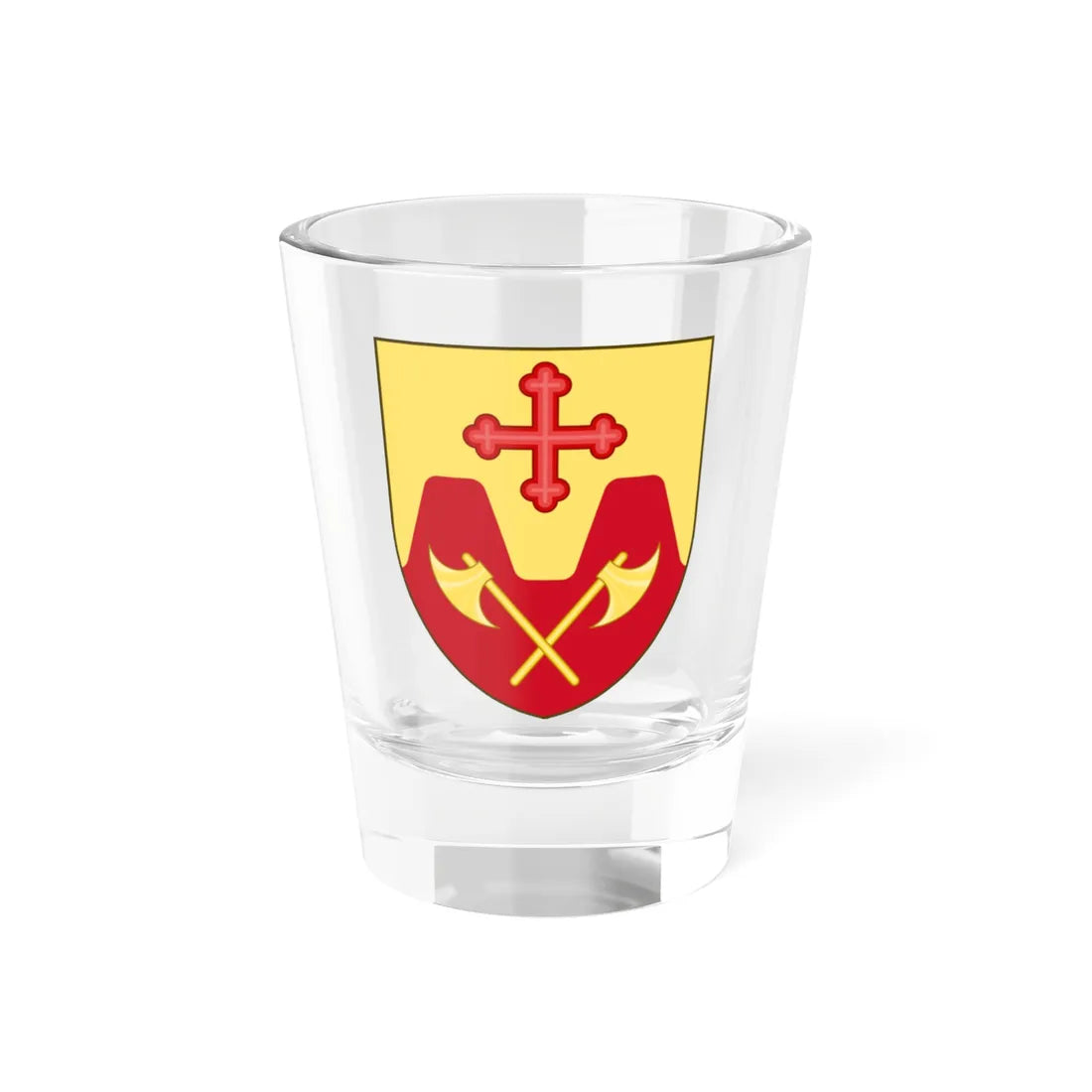 Coat of arms of Vejle County (Denmark) (Coat of Arms) Shot Glass 1.5oz 1.5oz - Go Mug Yourself