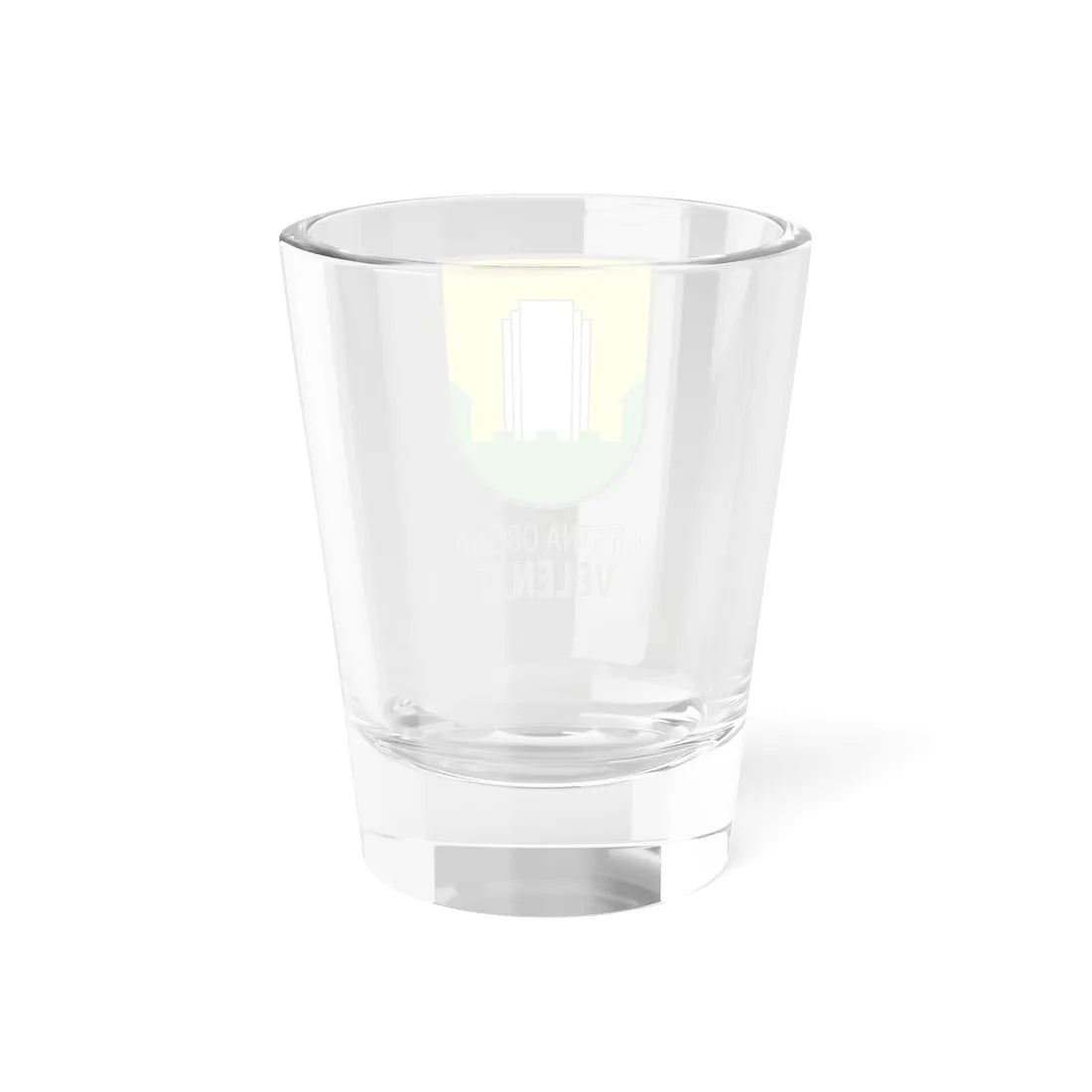 Coat of arms of Velenje with lettering (Slovenia) (Coat of Arms) Shot Glass 1.5oz - Go Mug Yourself