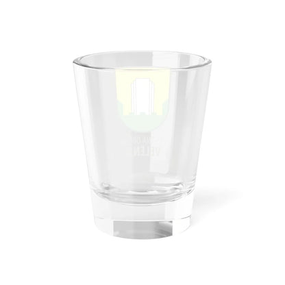 Coat of arms of Velenje with lettering (Slovenia) (Coat of Arms) Shot Glass 1.5oz - Go Mug Yourself