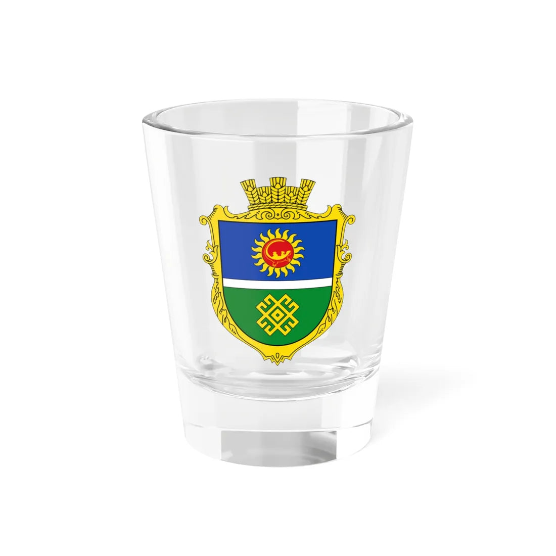 Coat of arms of Velika Severinka (Ukraine) (Coat of Arms) Shot Glass 1.5oz 1.5oz - Go Mug Yourself