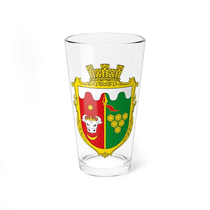 Coat of arms of Velyka Vyska (Ukraine) (Coat of Arms) Pint Glass 16oz 16oz - Go Mug Yourself