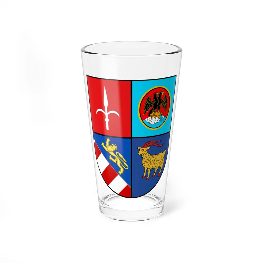 Coat of arms of Venezia Giulia (Italy) (Coat of Arms) Pint Glass 16oz 16oz - Go Mug Yourself