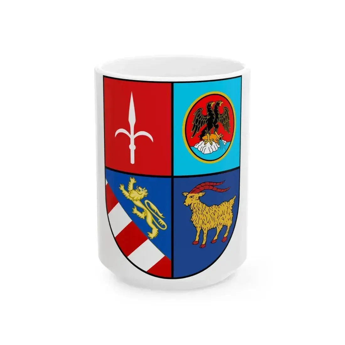 Coat of arms of Venezia Giulia (Italy) White Coffee Mug 15oz - Go Mug Yourself
