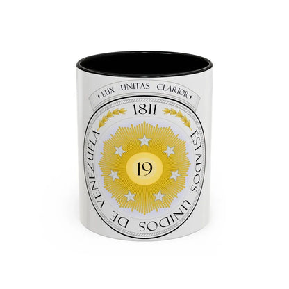 Coat of arms of Venezuela (1810) - Accent Coffee Mug 11oz Black - Go Mug Yourself