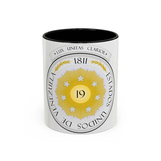 Coat of arms of Venezuela (1810) - Accent Coffee Mug 11oz Black - Go Mug Yourself