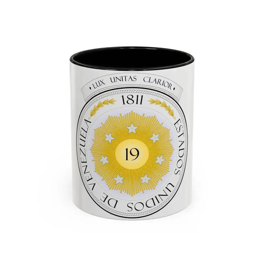 Coat of arms of Venezuela (1810) - Accent Coffee Mug 11oz Black - Go Mug Yourself