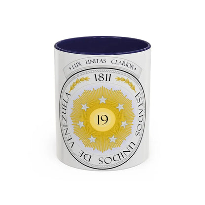 Coat of arms of Venezuela (1810) - Accent Coffee Mug 11oz Navy - Go Mug Yourself