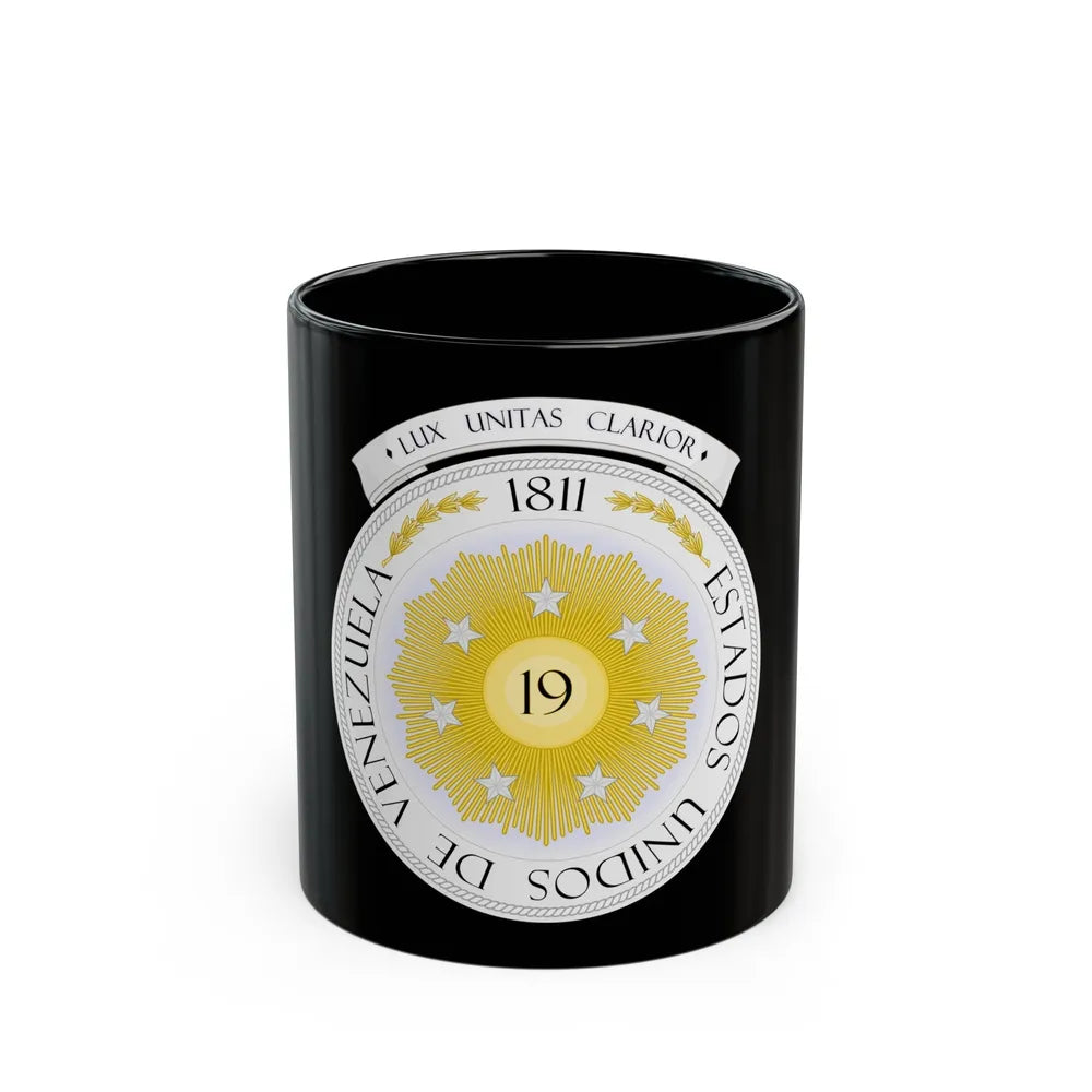 Coat of arms of Venezuela (1810) - Black Coffee Mug-11oz-Go Mug Yourself