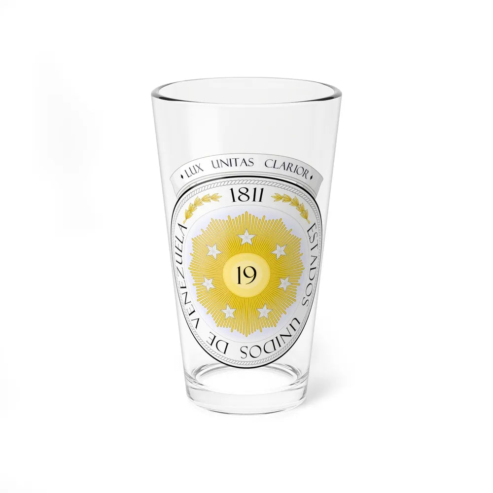 Coat of arms of Venezuela (1810) - Pint Glass 16oz-16oz-Go Mug Yourself