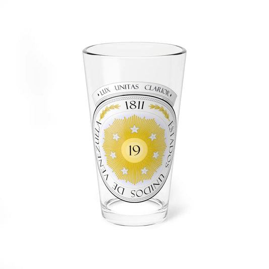 Coat of arms of Venezuela 1810 (Venezuela) (Coat of Arms) Pint Glass 16oz 16oz - Go Mug Yourself